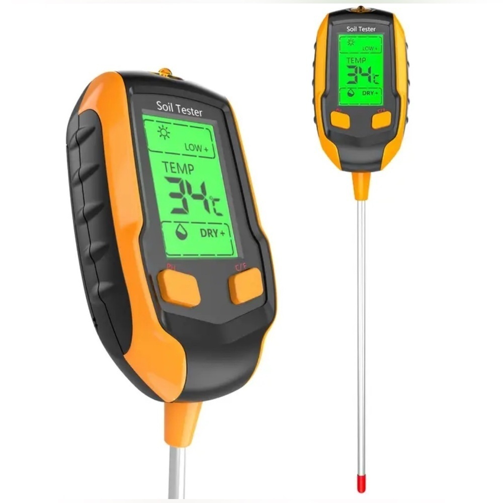 NWT Digital 4-in-1 Soil Tester with LCD Display, new in box.